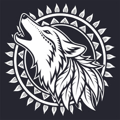 wolf tribal tattoo