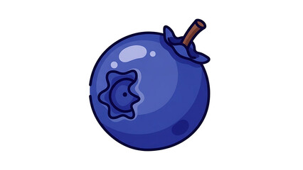 Blueberries Summer Fruit Vector Icon Illustration