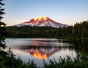 mount hood at sunset