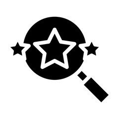 magnifying glass star icon