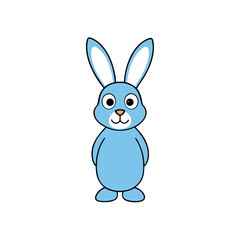 Obraz premium Charming rabbit illustration on a clean white background ideal for children s books and spring themes