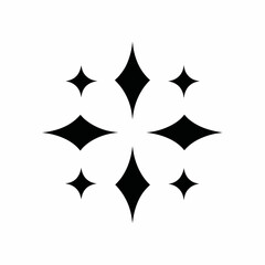 Minimalist Diamond Shape Pattern Abstract Geometric Starburst Vector Art.