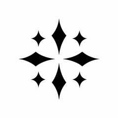 Minimalist Diamond Shape Pattern Abstract Geometric Starburst Vector Art.