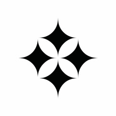 Minimalist Diamond Shape Pattern Abstract Geometric Starburst Vector Art.