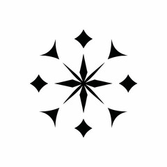 Obraz premium Minimalist Diamond Shape Pattern Abstract Geometric Starburst Vector Art.