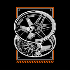 Car Rims Wheels Illustration