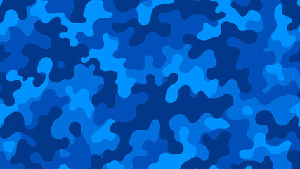 Blue Camouflage Pattern for Military and Fashion
