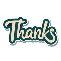 sticker design of thanks