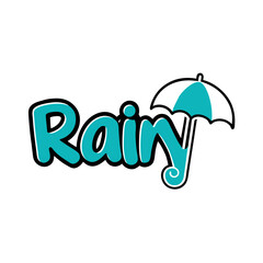sticker design of rain