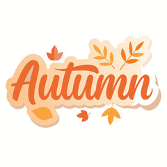 sticker design of autum
