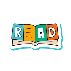 typography sticker design of Read