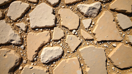 Stone Pathway with Gravel and Pebbles