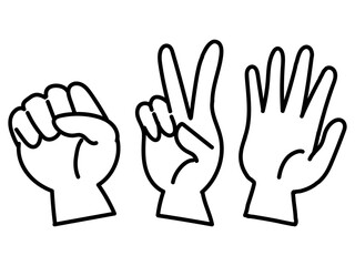 シンプルなグーチョキパー