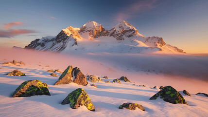 Sunset in the mountains