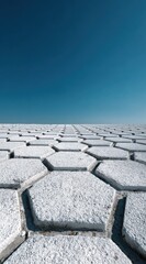 Fototapeta premium A stunning elevated flat rock plateau basking under a clear blue sky showcasing the beauty of natural landscapes and serene atmospheres ideal for photography enthusiasts
