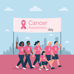 Support and Solidarity Concept for World Cancer Awareness Day