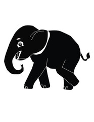 Obraz premium elephant silhouette vector