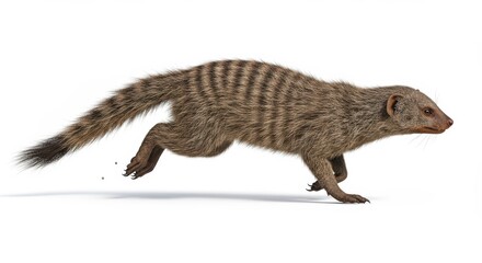 Running striped mammal illustration