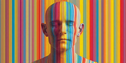 Stripes in Sync: A Spectrum of Style, ai generated.