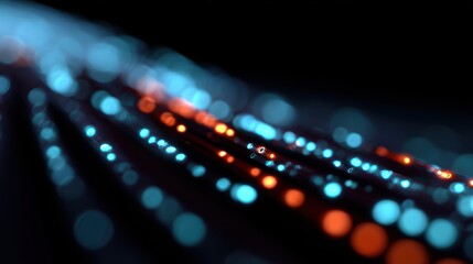 Abstract background of glowing data streams representing digital evidence. Forensic, cybersecurity.