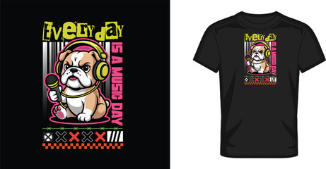 Music streetwear t shirt design