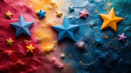 Celestial Starry Night: A Colorful Galaxy of Dreams