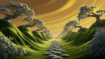 Green dragon in the dark