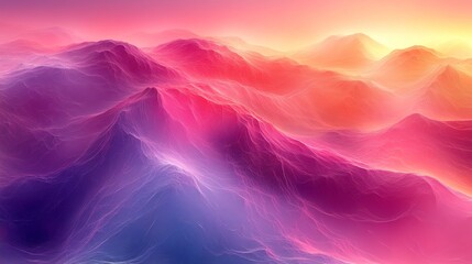 Dreamlike Purple and Orange Mountainscape