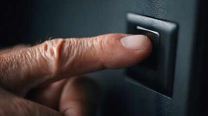 Close-up of a fingertip unlocking phone using biometric sensor