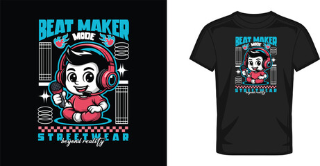 Music streetwear t shirt design