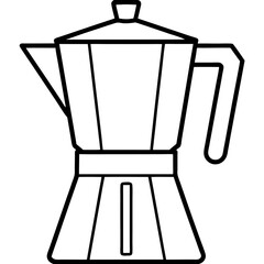 Simple Coffee Machine on White