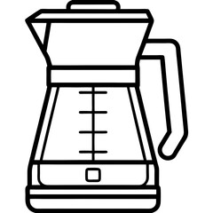 Simple Coffee Machine on White