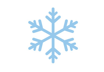Simple Light Blue Snowflake Icon Design.