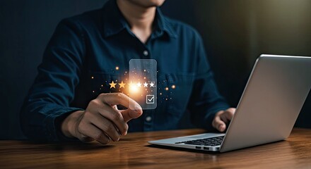 Giving Feedback and Star Rating on an Online Application
