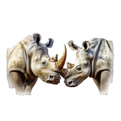 Fototapeta premium rhino isolated on white