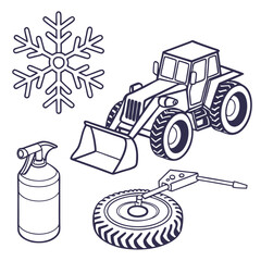 tractor with a trailer