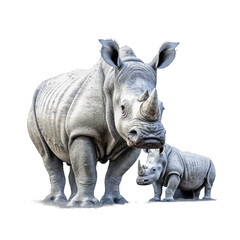 Fototapeta premium rhino isolated on white