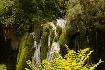 cinematic shot of waterfall kravice