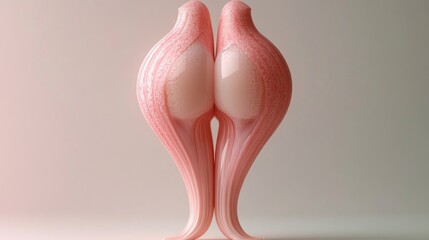 Abstract Pink Sculpture: A Study in Form and Texture