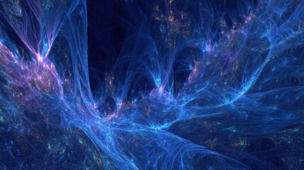 Abstract Glowing Cosmic Patterns