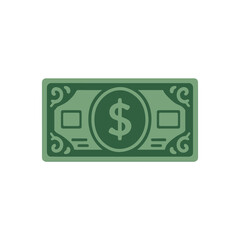 colored icon dollar banknote vector on white background
Vector color illustration icon