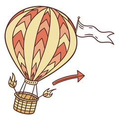 vector illustration of an air balloon