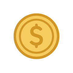 colored icon coin vector on white background
Vector color illustration icon