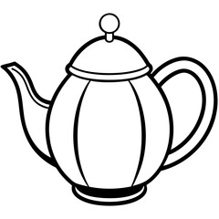 Simple Teapot on White