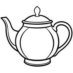 Simple Teapot on White