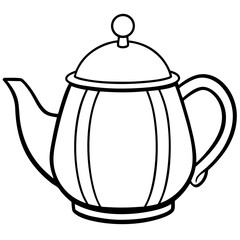 Simple Teapot on White