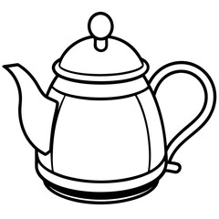 Simple Teapot on White
