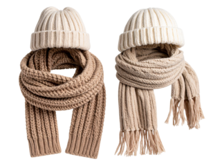  Floating Winter Hat with Scarf Set, No Model PNG"