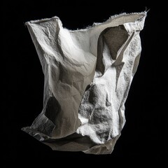 Abstract Crumpled Paper Bag Design