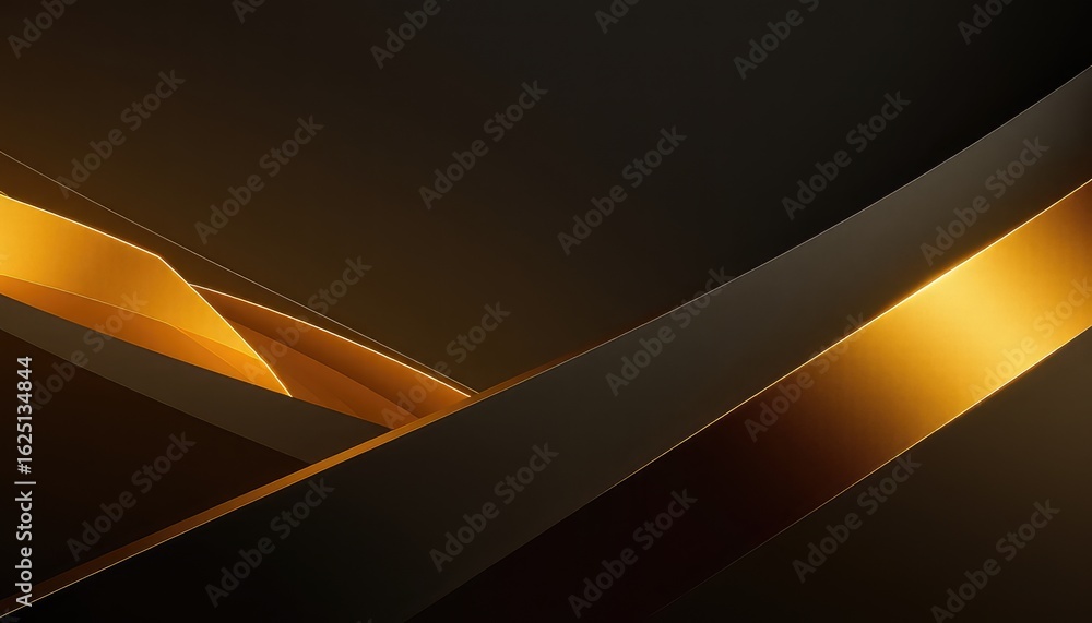 Aufkleber golden radiance flowing through dark planes creates a sophisticated visual experience with structure